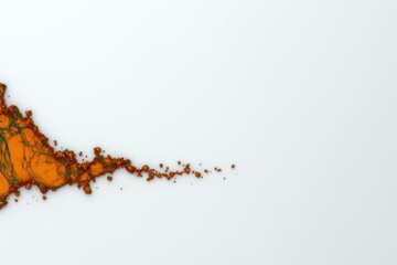 Orange liquid splash on white background