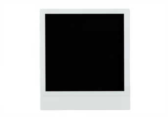 Polaroid PNG frame mockup set – vintage photo templates with shadows, scrapbook-style illustrations, isolated vector elements on transparent background.