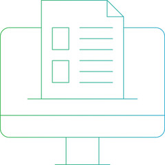 Computer file icon single icon vector illustration