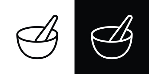 Herbal medicine icon design. simple stroke line vector icon set