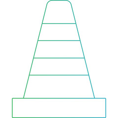 Traffic crone icon single icon vector illustration