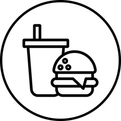 Fast food icon single icon vector illustration