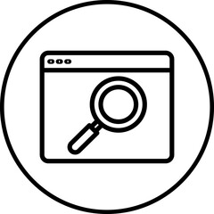 Website searching icon single icon vector illustration