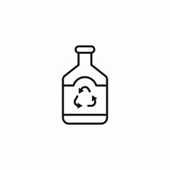 recyclable bottle icon icon sign vector