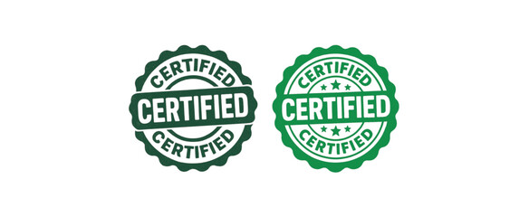 Green Certified Stamps, Seal, Badge