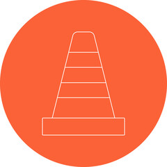 Traffic crone icon single icon vector illustration