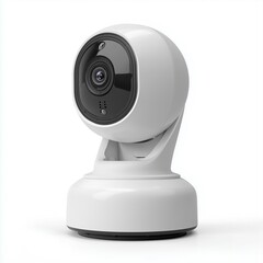Smart security camera isolated on white background