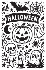 Halloween Label Design 