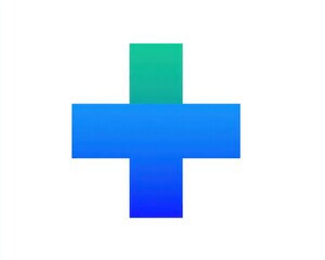 Obraz premium Simple plus sign, gradient colors