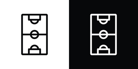 Football field icon design. simple stroke line vector icon set