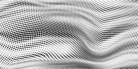 Grunge halftone gradient background. Faded grit noise texture. White and black sand wallpaper. Retro pixelated backdrop. Anime or manga style comic overlay. vector illustration