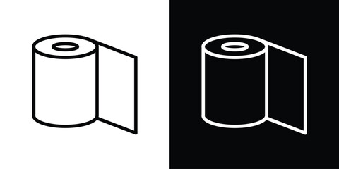 foil roll icon design. simple stroke line vector icon set