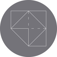 Orgami icon 2 single icon vector illustration