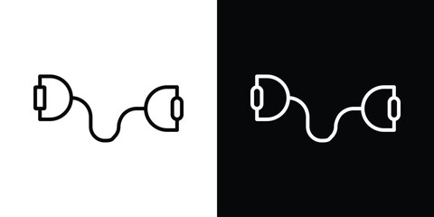 Exercise bands icon design. simple stroke line vector icon set
