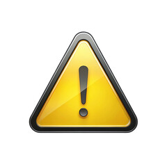 Bright Yellow Warning Triangle Exclamation Mark Icon Attention, Alert, Caution Symbol