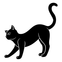 black cat vector illustration