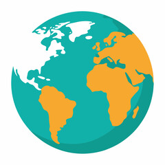 World-map-icon  Editable AI Vector Design on White Background