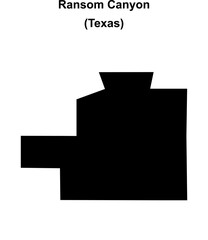 Ransom Canyon (Texas) blank outline map