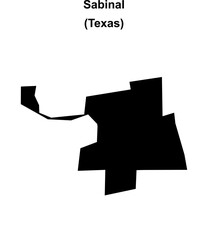 Sabinal (Texas) blank outline map
