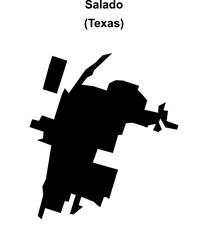Salado (Texas) blank outline map