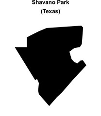 Shavano Park (Texas) blank outline map