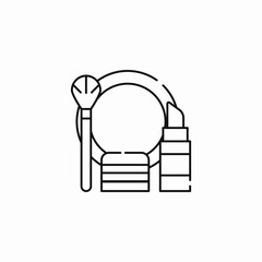 beauty makeup items icon sign vector