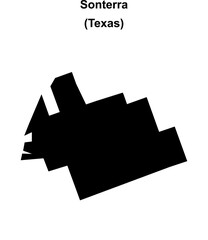Sonterra (Texas) blank outline map