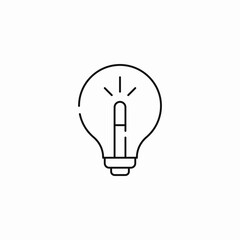 bright light bulb icon sign vector