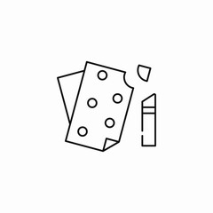 cheese slice grated icon sign vector