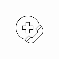 emergency medical call icon sign vector