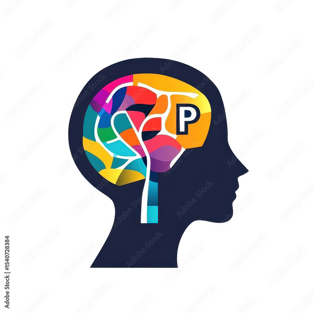 Fototapete icon NLP, Symbolic icon for Natural Language Processing (NLP), isolated on transparent background