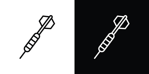 Dart icon design. simple stroke line vector icon set