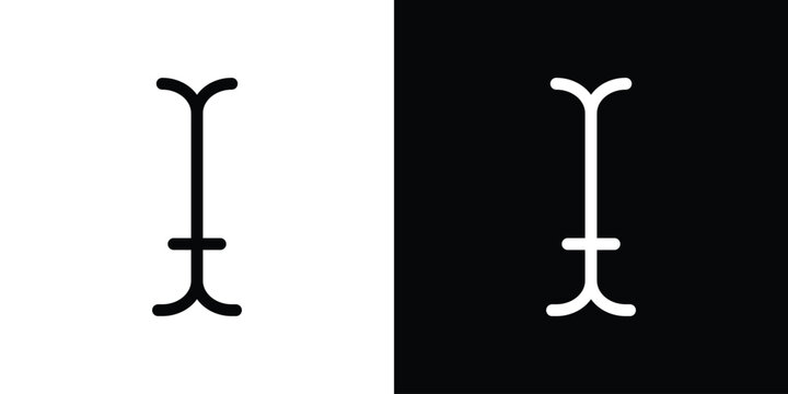 Cursor text icon design. simple stroke line vector icon set
