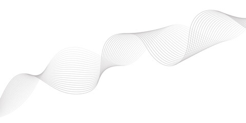 abstract Grey wave line background on white background.	