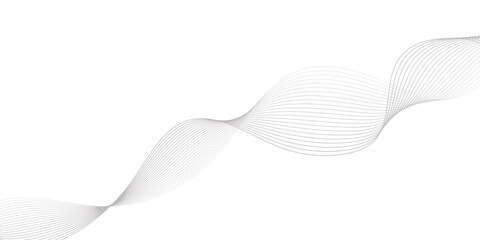 abstract Grey wave line background on white background.	