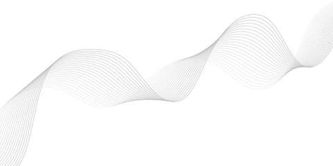 abstract Grey wave line background on white background.	