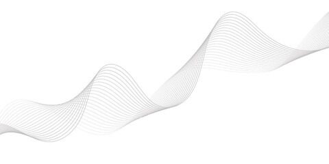abstract Grey wave line background on white background.	