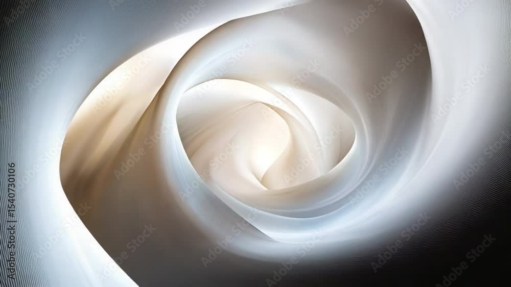 Poster swirling curves of light and shadow: an abstract composition of elegant, flowing forms in monochrome