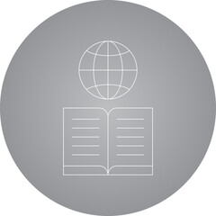 Book global icon single icon vector illustration