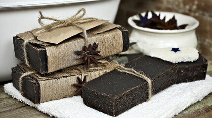 Flat-lay and lifestyle images of biodegradable packaging, paper bags, reusable containers, and organic product branding.