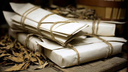 Flat-lay and lifestyle images of biodegradable packaging, paper bags, reusable containers, and organic product branding.