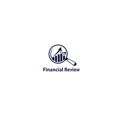 Illustration financial growth, rising up statistic finance company logo