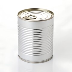 Metal Food Can Mockup – Isolated on White Background