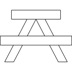 Bench icon single icon vector illustration