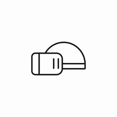 headset side view icon sign vector