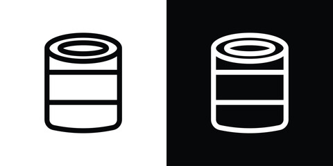Can food icon design. simple stroke line vector icon set
