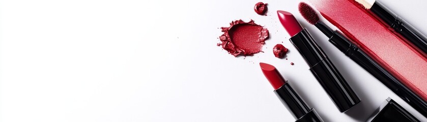 Red Lipstick Swatches Composition, Still Life, Makeup, Beauty lipstick, cosmetics