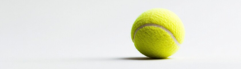Standing Tennis Ball Minimalist Composition, Single Object Photography, Sport Concept Tennis, Minimalism