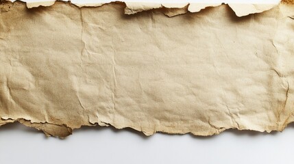 Torn Beige Paper Texture Horizontal Composition, Grunge Background, Antique Concept texture, vintage