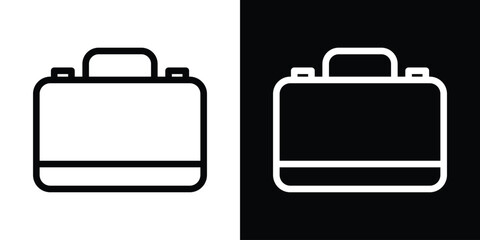 Briefcase icon design. simple stroke line vector icon set